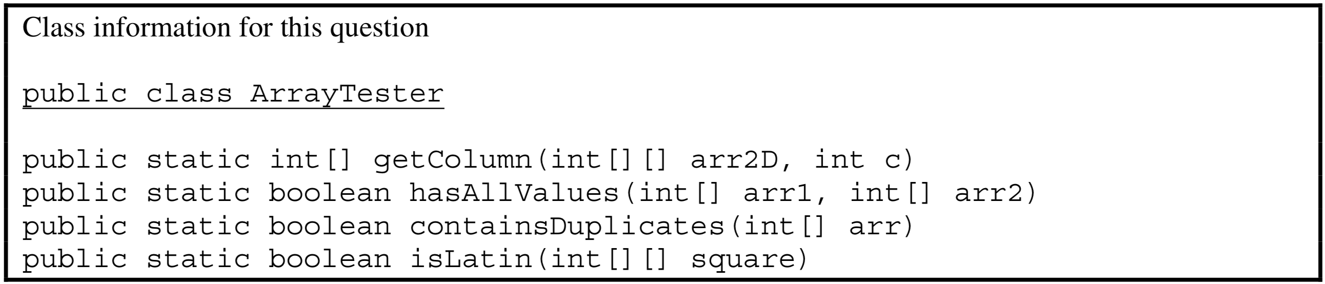 Latin Square Ex2